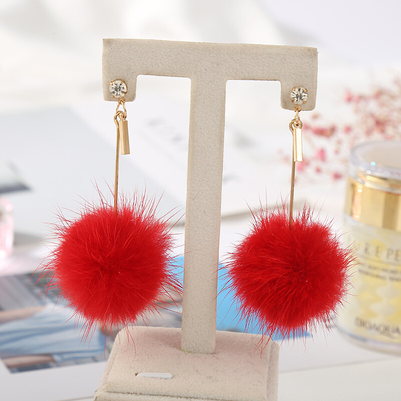 Korea disain, sügis-talvised nahkpallidega kõrvarõngad naistele 2023, uus stiil, moodne temperament, internetikuulsus, pikad nõelkõrvarõngad 