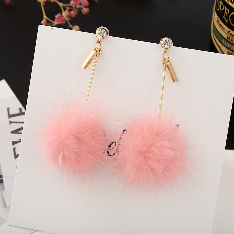Korea disain, sügis-talvised nahkpallidega kõrvarõngad naistele 2023, uus stiil, moodne temperament, internetikuulsus, pikad nõelkõrvarõngad 