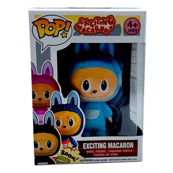 Фигурка Labubu, Пластмаса, Син, 10 см