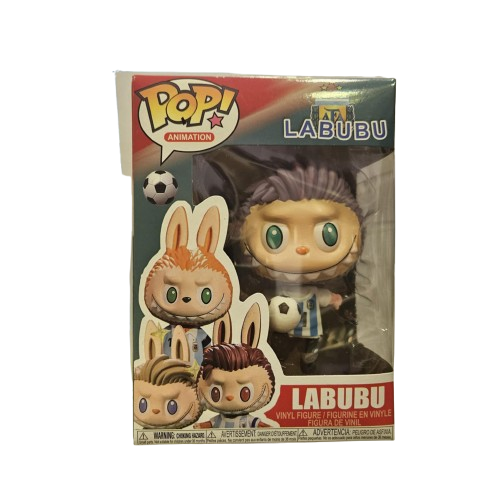 Фигурка Labubu, Тип футболист, пластмаса, Лилаво, 10 см