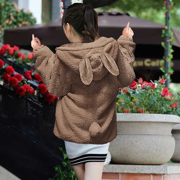 2025 Iarnă groasă MM îngroșată caldă din lână de miel de pluș, haină drăguță de pluș pentru studenți