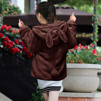 2025 Iarnă groasă MM îngroșată caldă din lână de miel de pluș, haină drăguță de pluș pentru studenți