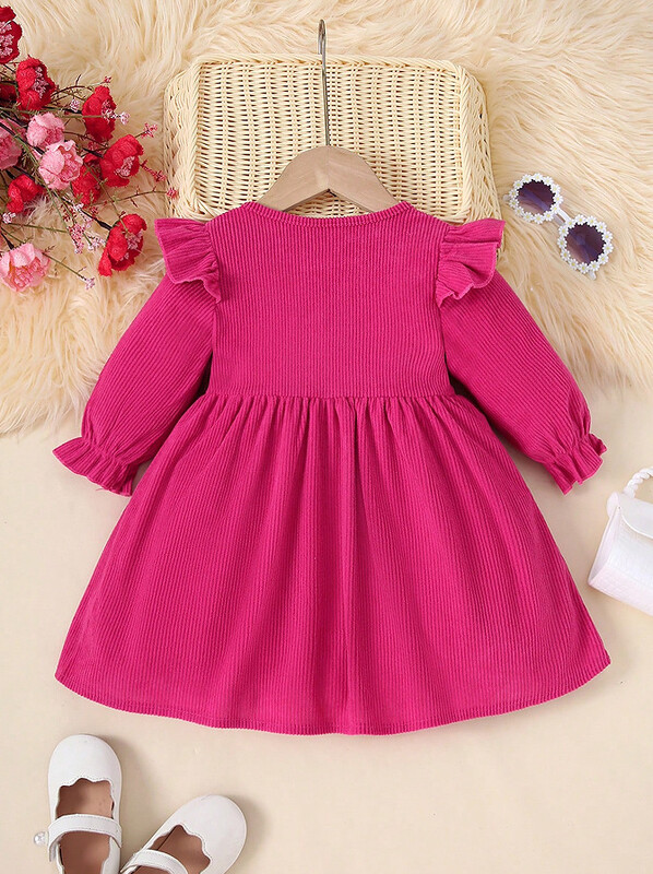 Piiriülese väliskaubanduse uus kevad- ja sügisene tikandiga beebitüdruku kleit