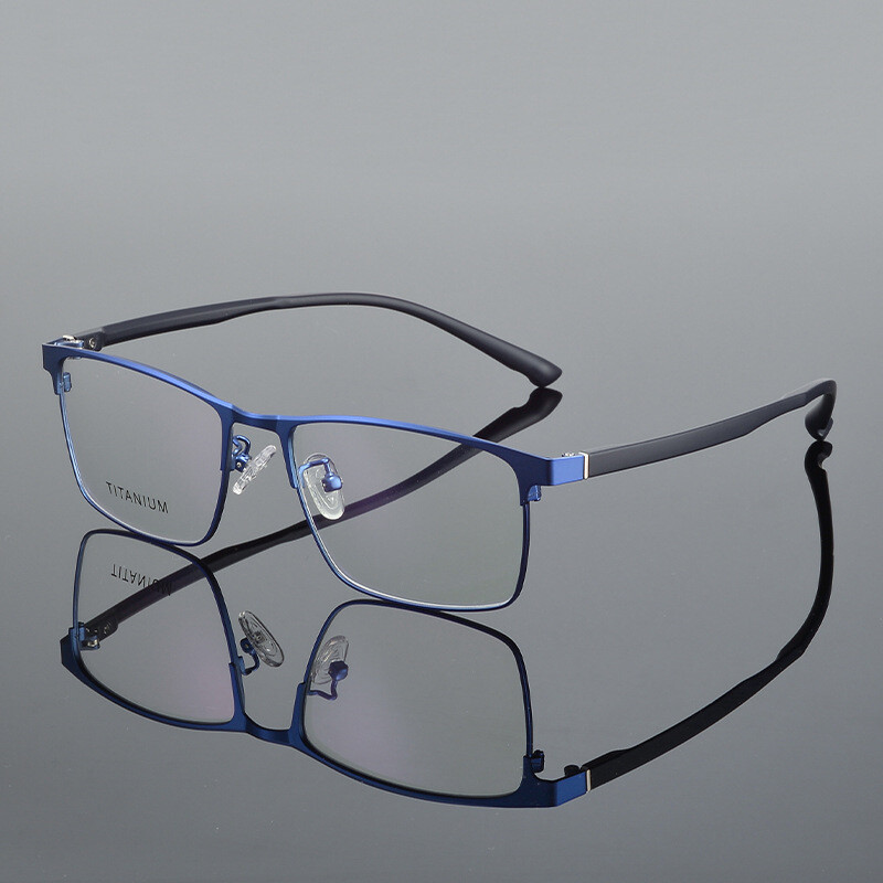 Nauji itin lengvi metaliniai pilno rėmelio akinių rėmeliai, vyriški verslo klasės optiniai rėmeliai, juodi ir auksiniai antakių rėmeliai, kvadratiniai rėmeliai trumparegystės priežiūrai.