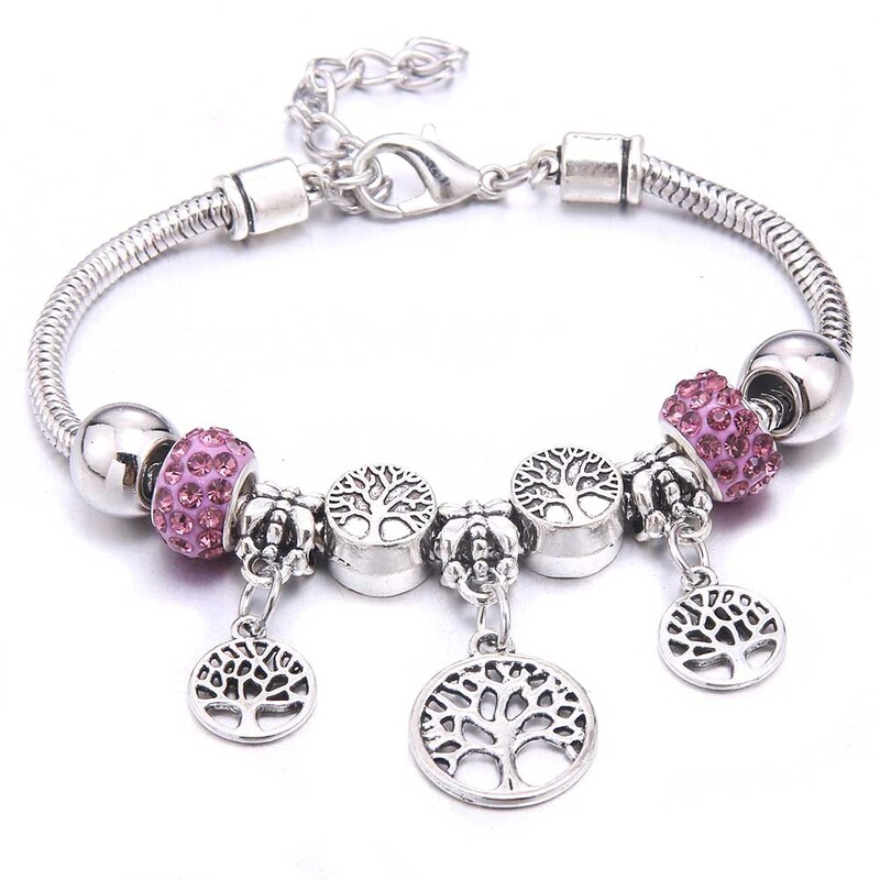 Europietiško ir amerikietiško paprasto stiliaus tarpvalstybinė meilės karūnos plunksnos mados karoliukų apyrankė, modernūs moteriški papuošalai