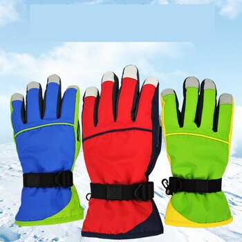 Νέα επαγγελματικά γάντια σκι εξωτερικού εμπορίου 2025, χειμερινή προστασία από το κρύο και βελούδινα ζεστά γάντια ποδηλασίας πέντε δακτύλων, αντιολισθητικά