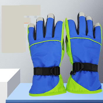 Νέα επαγγελματικά γάντια σκι εξωτερικού εμπορίου 2025, χειμερινή προστασία από το κρύο και βελούδινα ζεστά γάντια ποδηλασίας πέντε δακτύλων, αντιολισθητικά