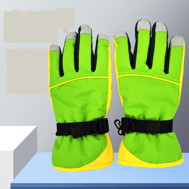 2025. gada jauni profesionāli ārējās tirdzniecības slēpošanas cimdi, ziemas aukstuma aizsardzība, kā arī samta silti piecu pirkstu riteņbraukšanas cimdi, neslīdoši