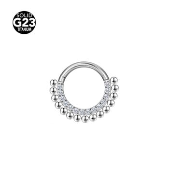 F136 κράμα τιτανίου 8-12mm συγκόλλησης μικρή μπάλα διαμαντένιο δαχτυλίδι μύτης piercing κοσμήματα κλειστό δαχτυλίδι ένθετο ζιργκόν χωρίς ραφή δαχτυλίδι