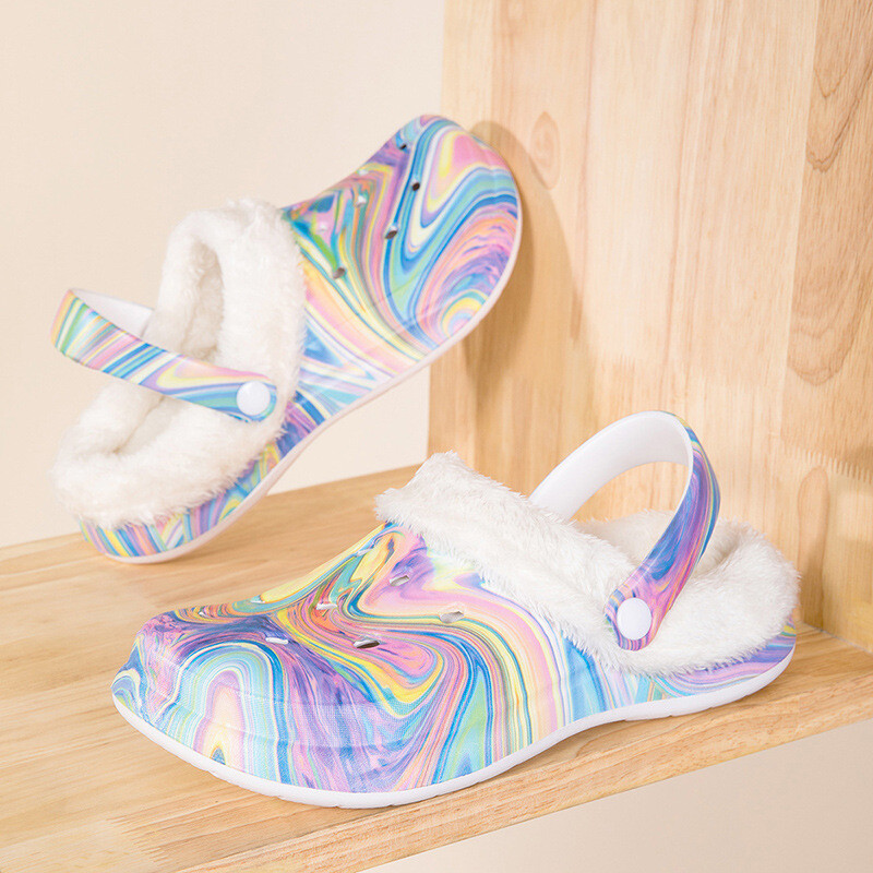 Papuci de casă din bumbac pentru bărbați cu talpă groasă, catifea și bumbac, toamnă și iarnă, EVA, interior, Baotou, antiderapanți, calzi, cu gaură, pentru femei