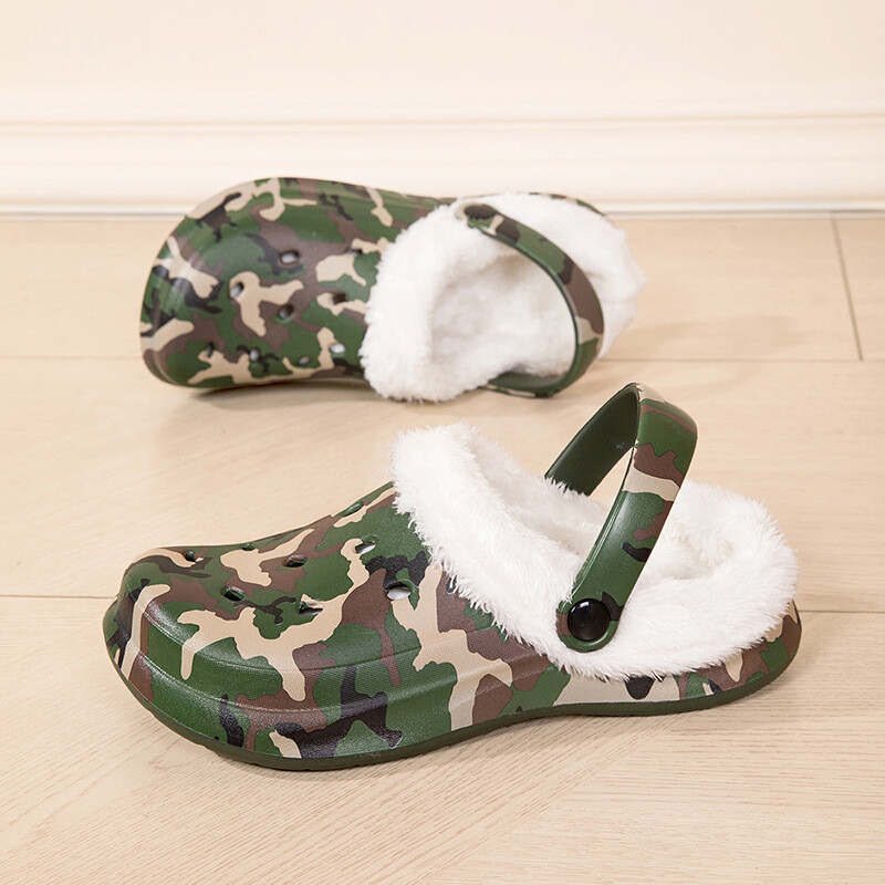 Papuci de casă din bumbac pentru bărbați cu talpă groasă, catifea și bumbac, toamnă și iarnă, EVA, interior, Baotou, antiderapanți, calzi, cu gaură, pentru femei
