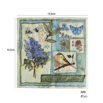 Vienkartiniai popieriniai rankšluosčiai vestuvių dekoravimui, spalvotos servetėlės, 20 vnt., 25x25 cm, specialiai vestuvėms