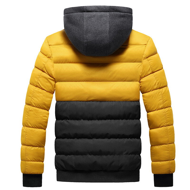 Muška jesensko-zimska jakna s pamučnom podstavom, europska i američka pamučna ležerna topla parka, debela vjetrootporna jakna s pamučnom podstavom, s prilagođenim logotipom