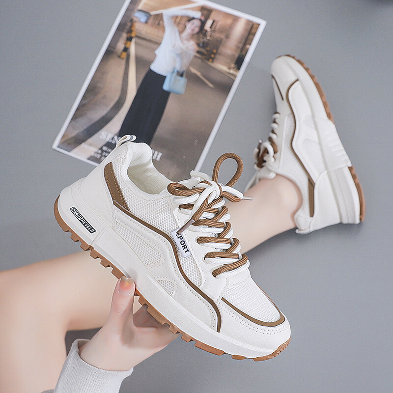 Pantofi sport ușori și ușori pentru toamnă 2025, cu talpă moale pentru alergare în aer liber, pantofi sport pentru studenți, pantofi sport pentru femei cu plasă respirabilă