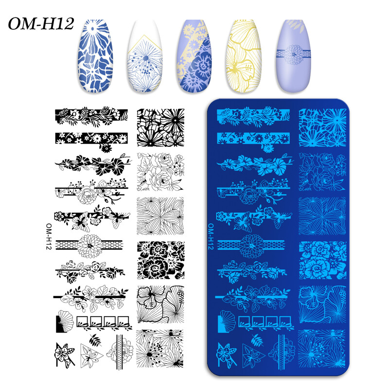 Pārrobežu karsti pārdota nagu mākslas drukas veidne tērauda plāksne taisnstūrveida drukas plāksne krāsu drukas eļļas veidne jauna drukas vieta