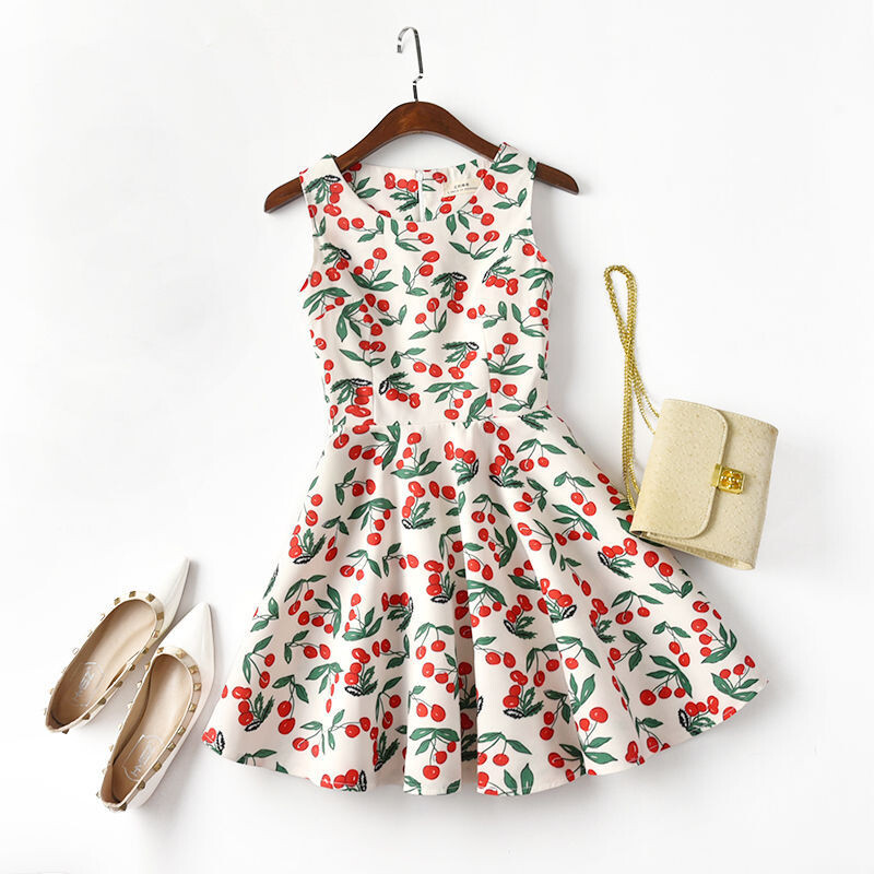 Νέο καλοκαιρινό φόρεμα με φλοράλ κορεάτικο στυλ, λεπτό, χαριτωμένο, μικρό, φρέσκο, φοιτητικό, λεπτό φόρεμα με γιλέκο, τάση