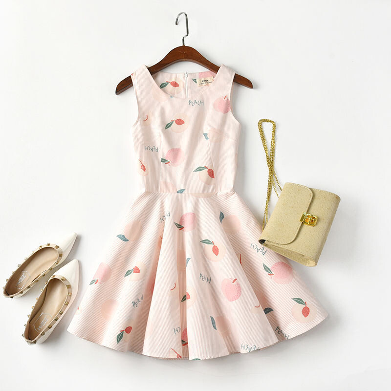 Νέο καλοκαιρινό φόρεμα με φλοράλ κορεάτικο στυλ, λεπτό, χαριτωμένο, μικρό, φρέσκο, φοιτητικό, λεπτό φόρεμα με γιλέκο, τάση