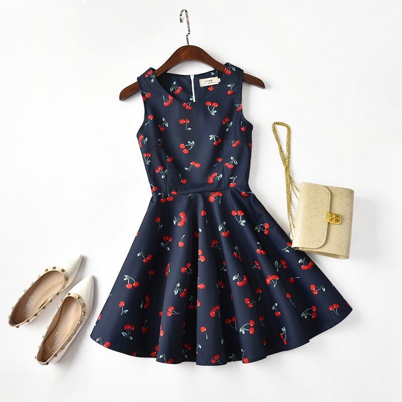 Νέο καλοκαιρινό φόρεμα με φλοράλ κορεάτικο στυλ, λεπτό, χαριτωμένο, μικρό, φρέσκο, φοιτητικό, λεπτό φόρεμα με γιλέκο, τάση