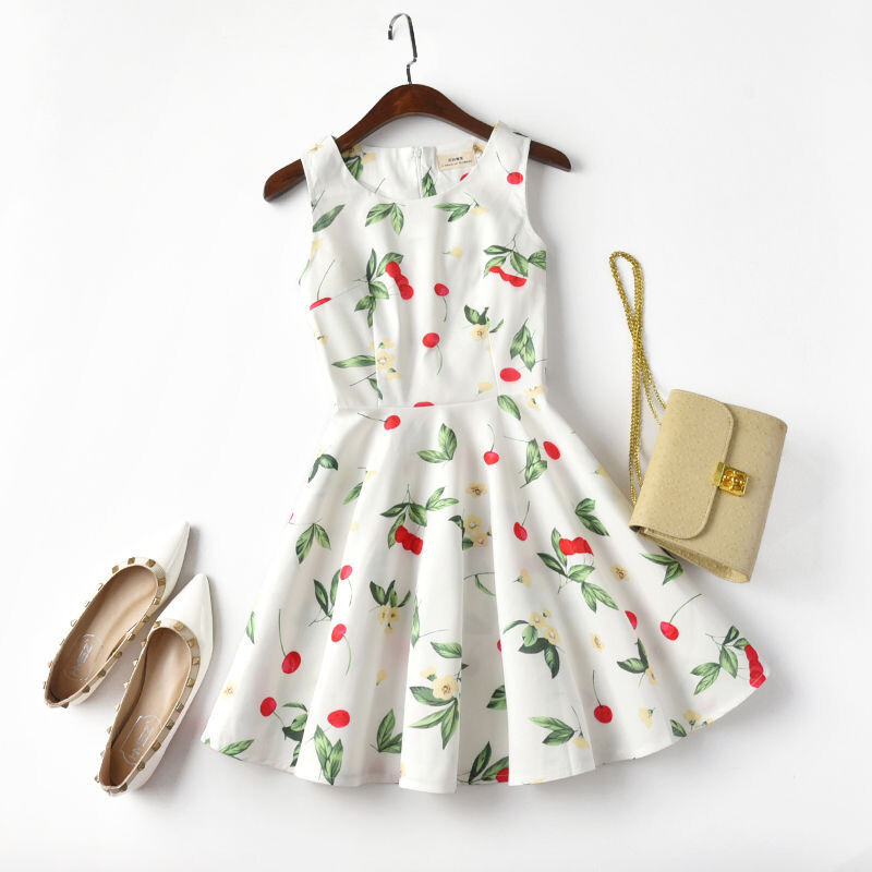 Νέο καλοκαιρινό φόρεμα με φλοράλ κορεάτικο στυλ, λεπτό, χαριτωμένο, μικρό, φρέσκο, φοιτητικό, λεπτό φόρεμα με γιλέκο, τάση