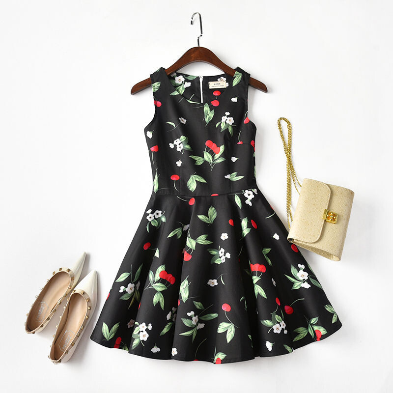 Νέο καλοκαιρινό φόρεμα με φλοράλ κορεάτικο στυλ, λεπτό, χαριτωμένο, μικρό, φρέσκο, φοιτητικό, λεπτό φόρεμα με γιλέκο, τάση