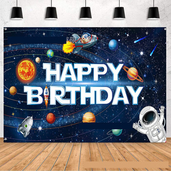 Външна търговия трансгранично пространство астронавт планета ракета фон плат момче рожден ден оформление сцена декорация висящ плат