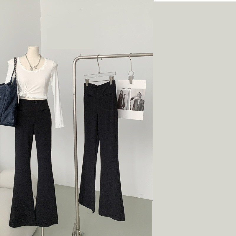 Μικρό καλοκαιρινό φαρδύ κοστούμι, casual παντελόνι για γυναίκες 2025, άνοιξη και φθινόπωρο, νέα ψηλή μέση, στενή, στενή έκδοση, φαρδύ παντελόνι