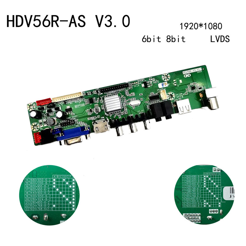 Accesați selecția plăcii de program Placa de bază fără driver pentru televizor LCD HDV56R-ASV3.0 Placă de control HDVX9 03