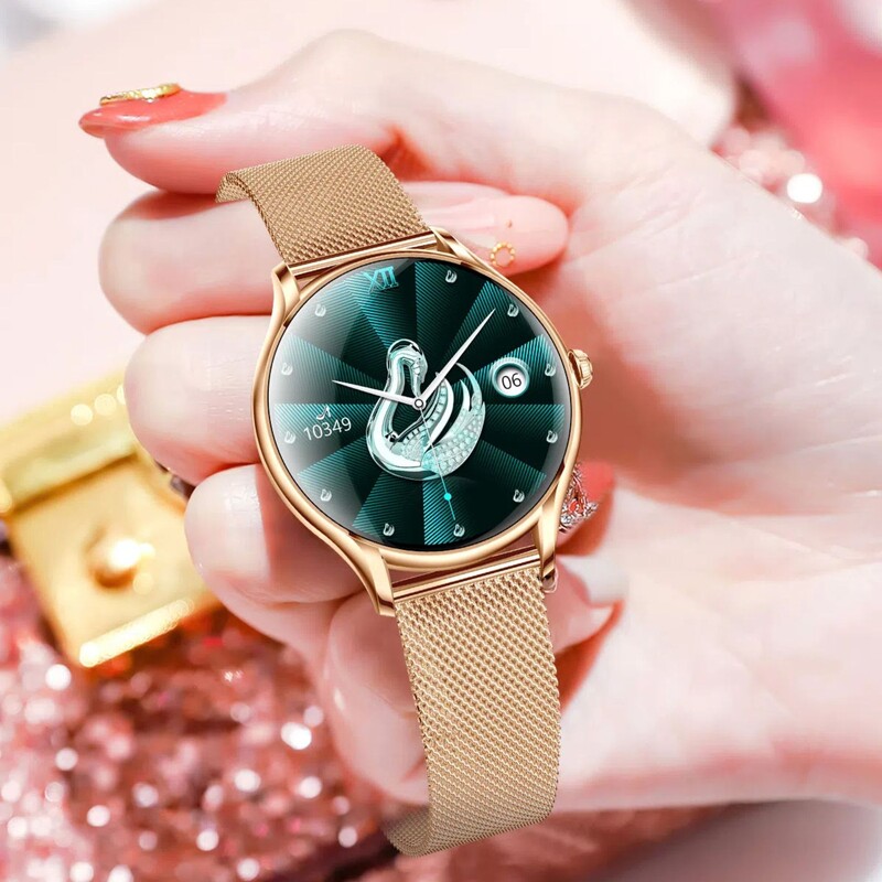 Έξυπνο ρολόι QS36 με κλήσεις Bluetooth, για εξωτερικούς χώρους, για επιχειρήσεις, με δίσκο, μεταλλικό σώμα, εξαιρετικά λεπτή κυρτή οθόνη, παρακολούθηση υγείας