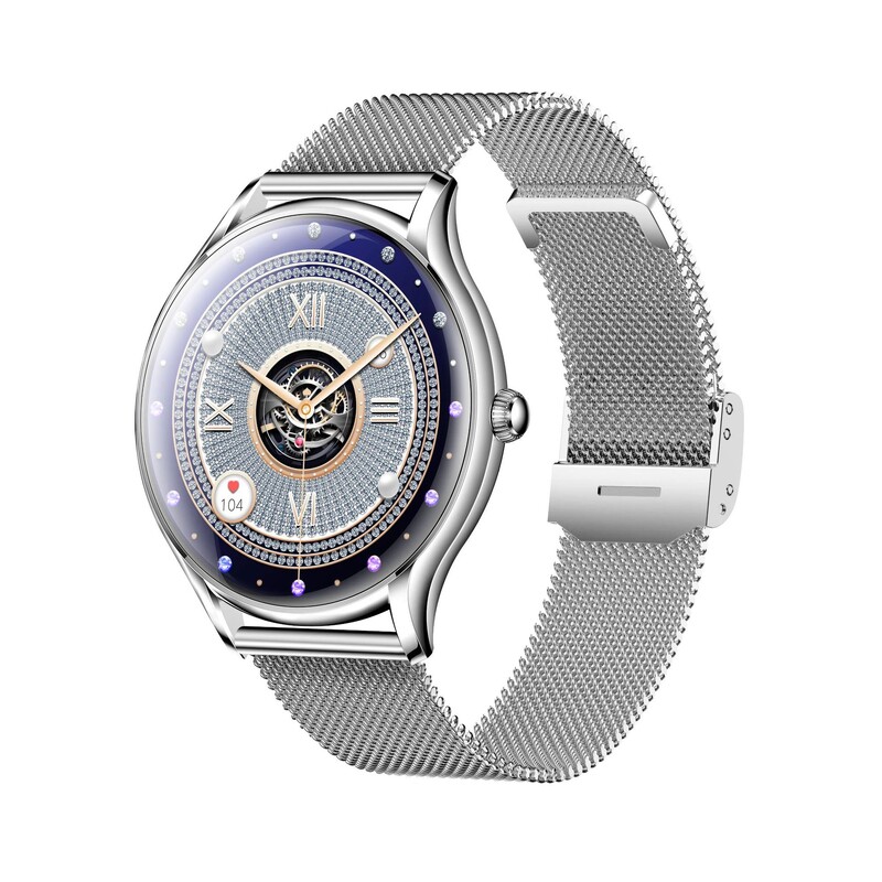 Έξυπνο ρολόι QS36 με κλήσεις Bluetooth, για εξωτερικούς χώρους, για επιχειρήσεις, με δίσκο, μεταλλικό σώμα, εξαιρετικά λεπτή κυρτή οθόνη, παρακολούθηση υγείας