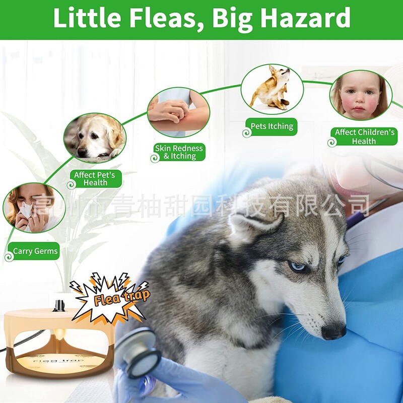 Naujame naminių gyvūnėlių blusų gaudyklyje nėra pesticidų, kurie priviliotų lipnius uodus