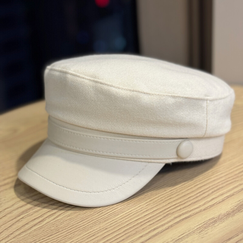 Új 2025 őszi és téli retró gyapjú műszőrme kalap nőknek, brit nyolcszögletű lapos cilinder irodalmi utazásokhoz