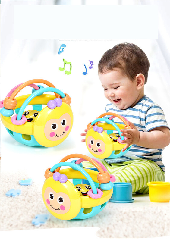 Jucării transfrontaliere pentru nou-născuți, zornăitoare pentru nou-născuți, poate fi mușcată de la 6 la 12 luni, prindere pentru bebeluși 0-1 an, puzzle pentru educație timpurie