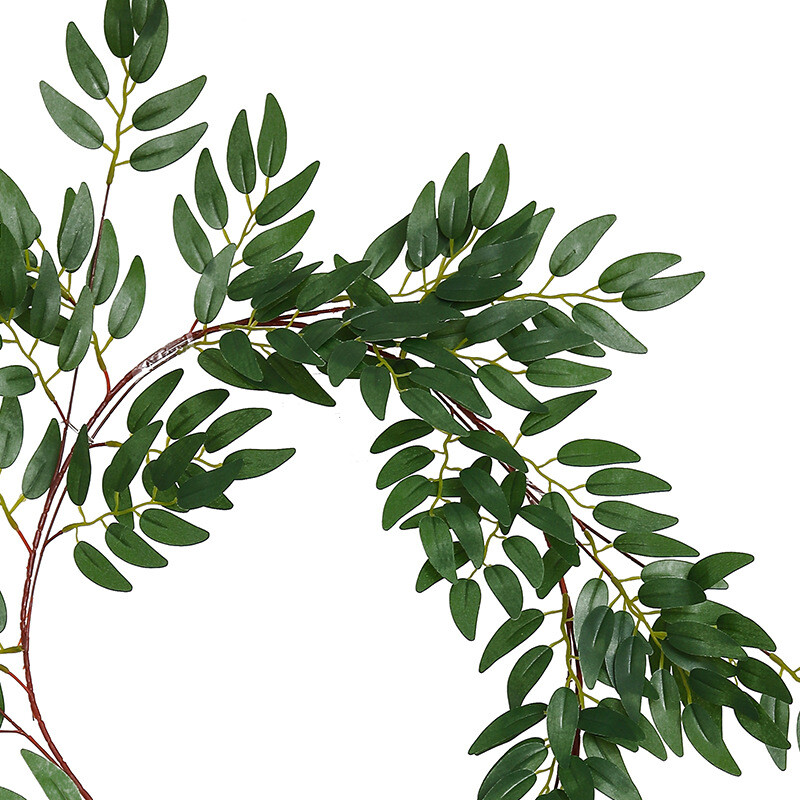 Производители на едро симулирани растителни листа върбов ратан ins сватбена стена висяща зелена растителна арка навиване криптиране ракита