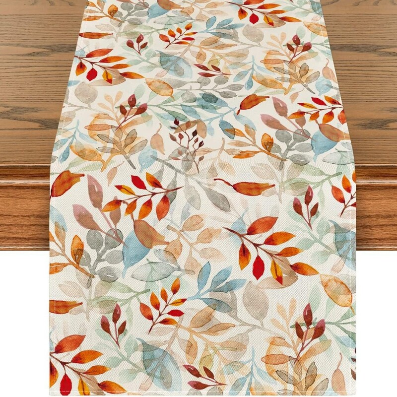 Naujas rudens stalo takelis namams, svetainei, stalo dekoravimui, vakarėliui, moliūgui ir chrizantemai