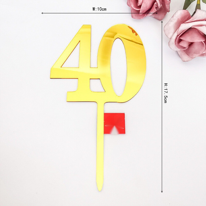 Skaičius 18 21 30 40 50 60 100 akrilinė dekoracija, įdedama vestuvėms, jubiliejui, gimtadieniui, tortui