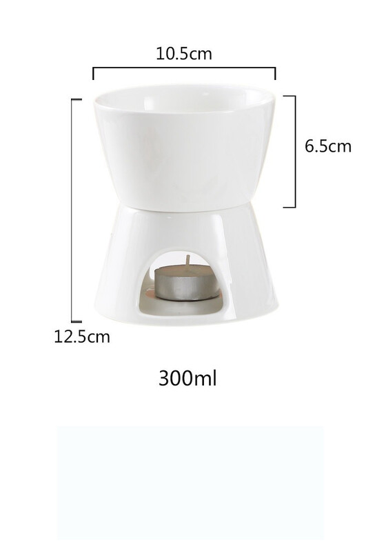Kreatív, négy darabos fehér csokoládé forró edény készlet, japán kerámia kis sajtgyertya olvasztótűzhely
