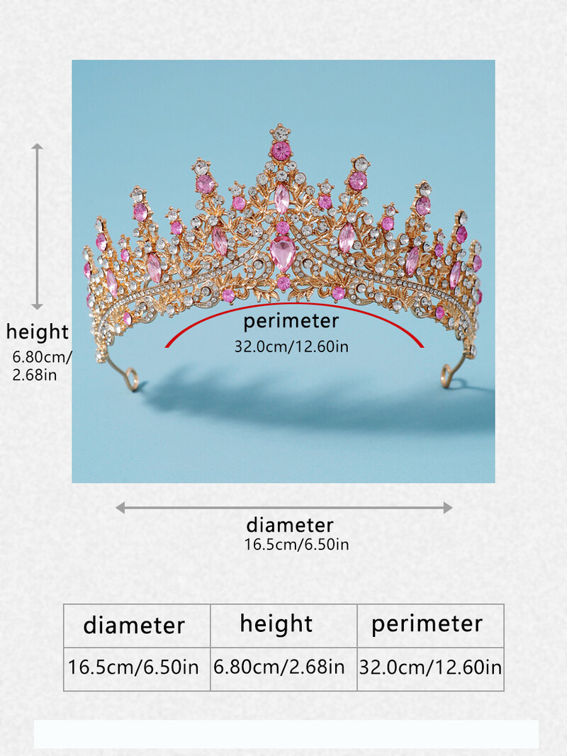Karūna, galvos apdangalas, vėrinys, auskarai, šampanas, vintažinis, rožinis deimantas, gimtadienis, karūna, plaukų aksesuarai, nuotaka, vestuvinė suknelė, trijų dalių komplektas