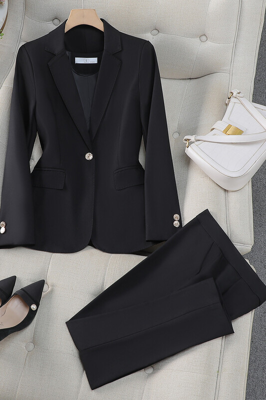 Каки костюм за жени, есенен темперамент, стил богиня, професионален мениджър, официално работно облекло, яке, пролетно-есенен стил