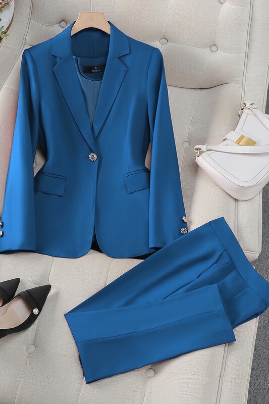 Каки костюм за жени, есенен темперамент, стил богиня, професионален мениджър, официално работно облекло, яке, пролетно-есенен стил