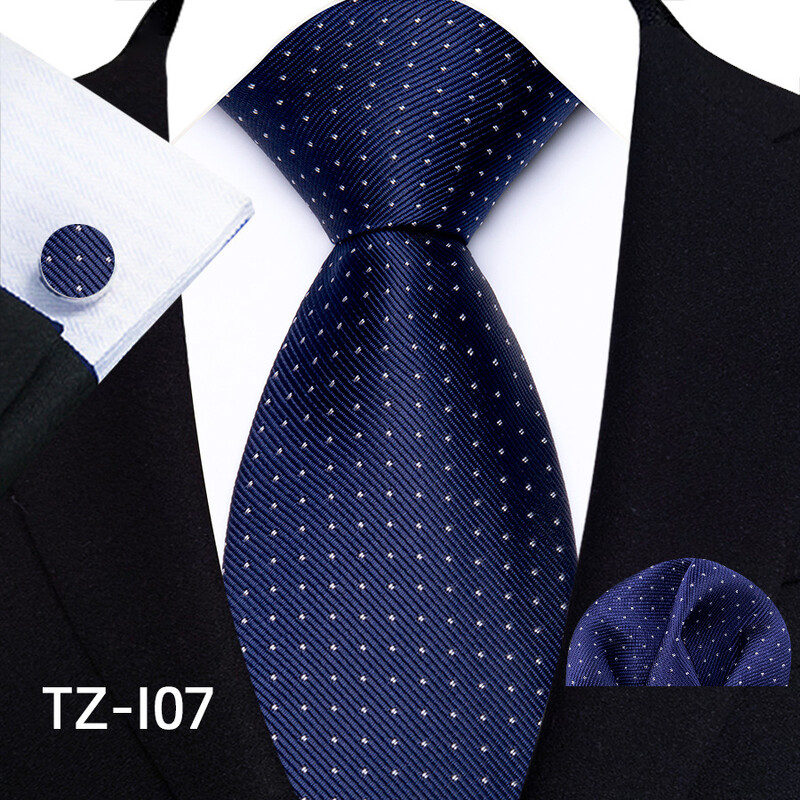 Tiesioginis pristatymas 2025 m. taškuotas dryžuotas vyriškas dalykinio stiliaus kaklaraištis, trijų dalių rankogalių sąsagų rinkinys.