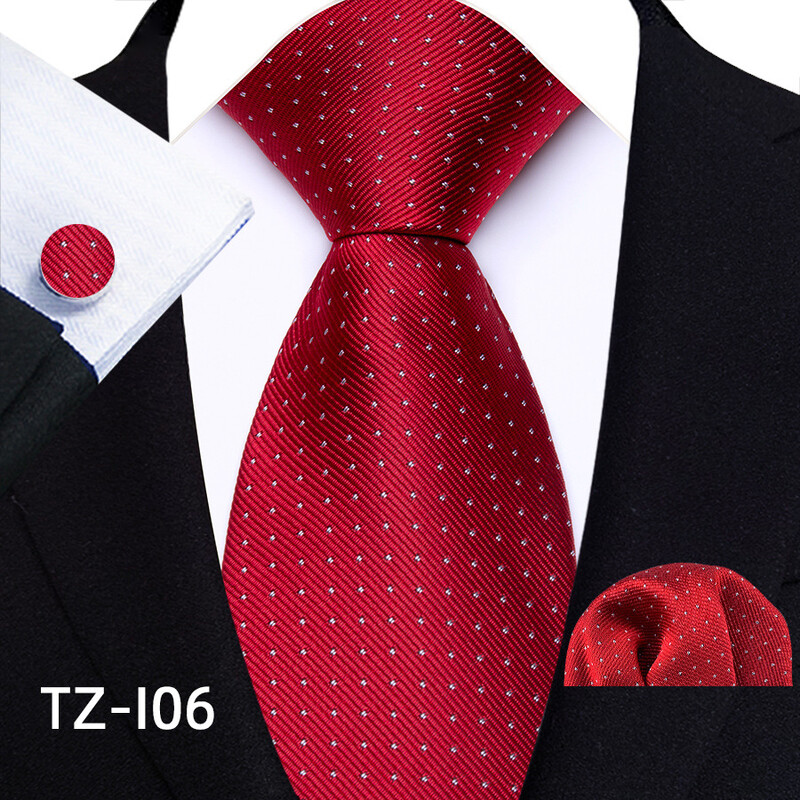 Tiesioginis pristatymas 2025 m. taškuotas dryžuotas vyriškas dalykinio stiliaus kaklaraištis, trijų dalių rankogalių sąsagų rinkinys.