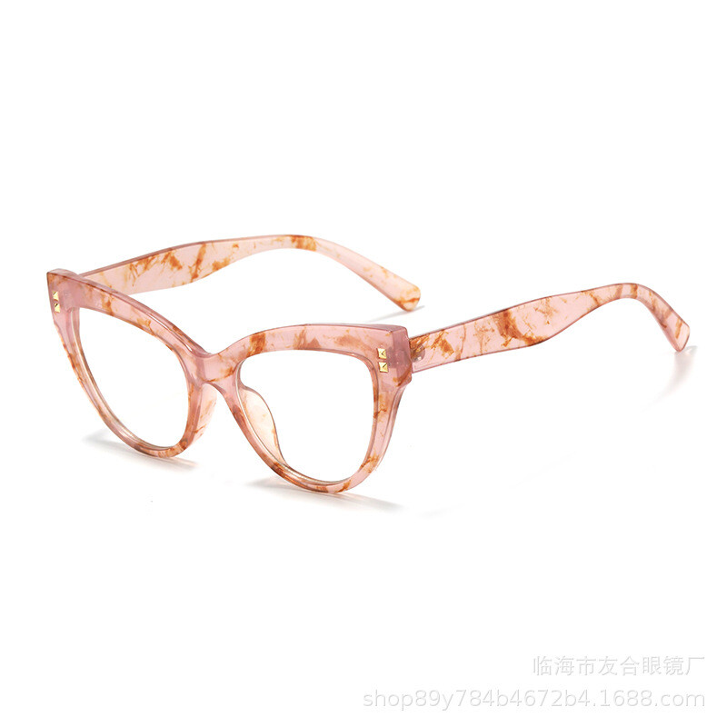 2025 nové módne mačacie nity čiernobiele okuliare na čítanie v štýle pandy s anti-modrým svetlom pre dospelých retro