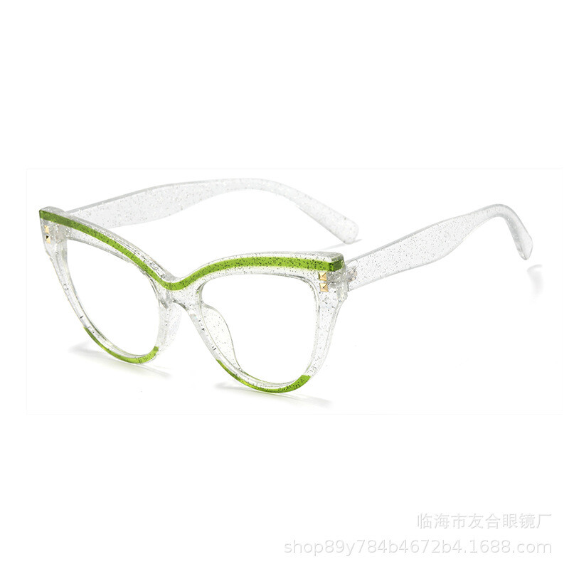 2025 nové módne mačacie nity čiernobiele okuliare na čítanie v štýle pandy s anti-modrým svetlom pre dospelých retro