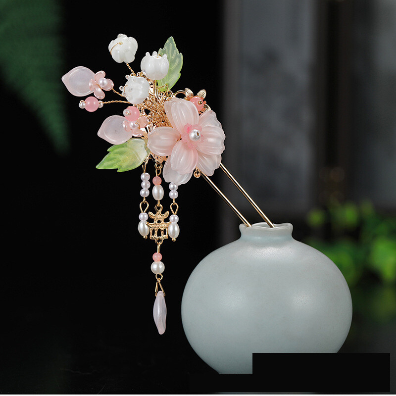 Retro hajcsat, régi stílusú, egyszerű golyó, hajdísz, luxus, klasszikus gyöngyös hajcsat lányosnak, nyári konty