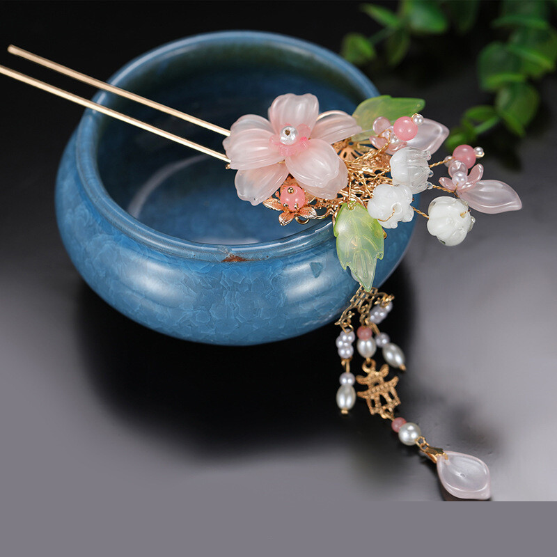 Retro hajcsat, régi stílusú, egyszerű golyó, hajdísz, luxus, klasszikus gyöngyös hajcsat lányosnak, nyári konty