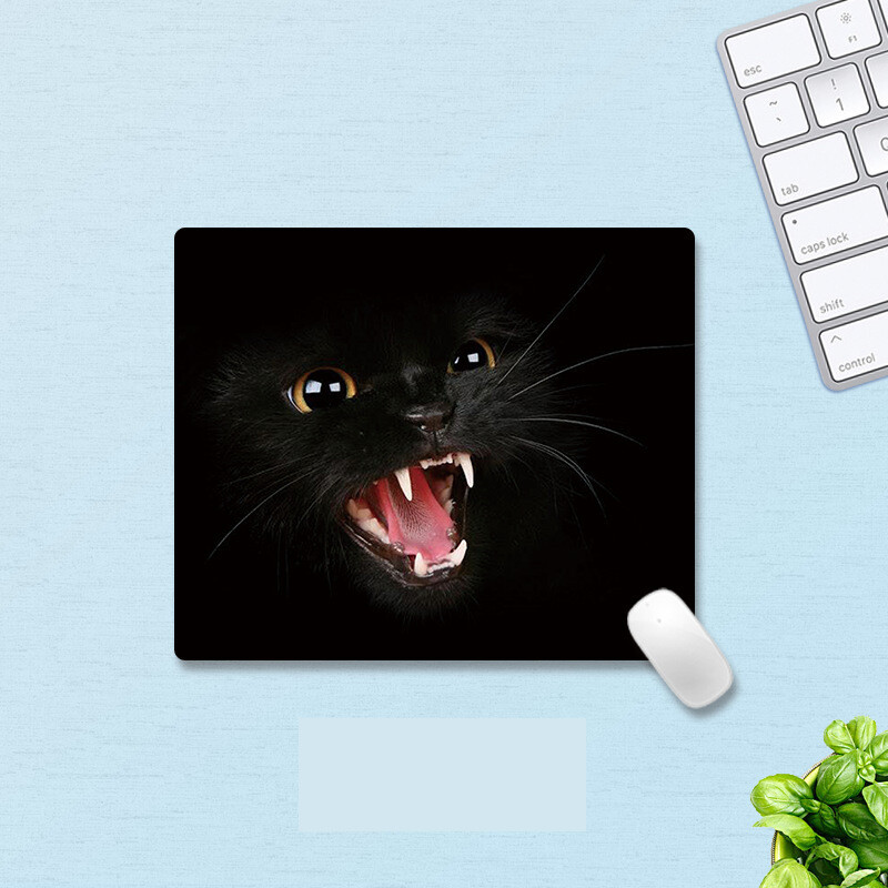 Podloga za miša s crtićem, slatka mačić, podloga za miša, mala igra, uredska kvadratna podloga za miša, neklizajuća podloga