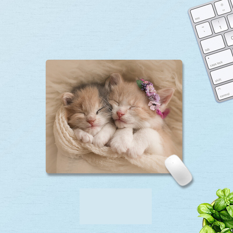Podloga za miša s crtićem, slatka mačić, podloga za miša, mala igra, uredska kvadratna podloga za miša, neklizajuća podloga