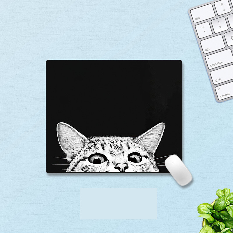 Podloga za miša s crtićem, slatka mačić, podloga za miša, mala igra, uredska kvadratna podloga za miša, neklizajuća podloga