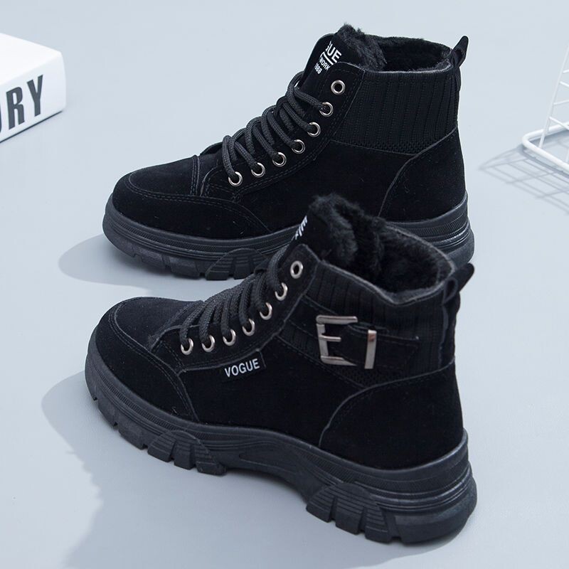 Z plus aksominiai Martino batai, keturi metų laikai, nauji, aukštakulniai medvilniniai bateliai, neslystantys, šilti, studentiški, korėjietiški, sniego spalvos