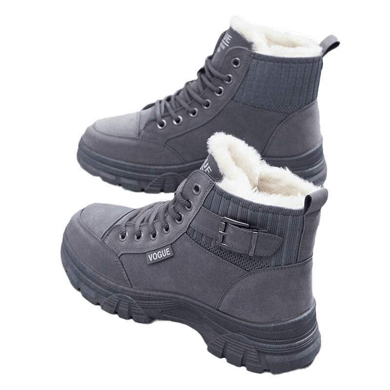 Z plus aksominiai Martino batai, keturi metų laikai, nauji, aukštakulniai medvilniniai bateliai, neslystantys, šilti, studentiški, korėjietiški, sniego spalvos